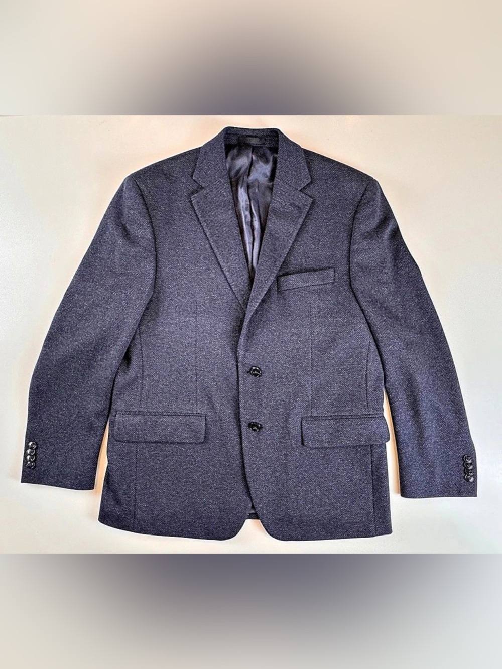 Michael Kors Classic Fit Herringbone Sport Coat Blue 40S